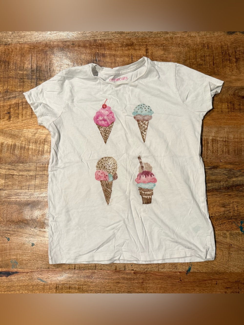 Crewcuts Short Sleeve Ice Cream Shirt Size Large 10/11